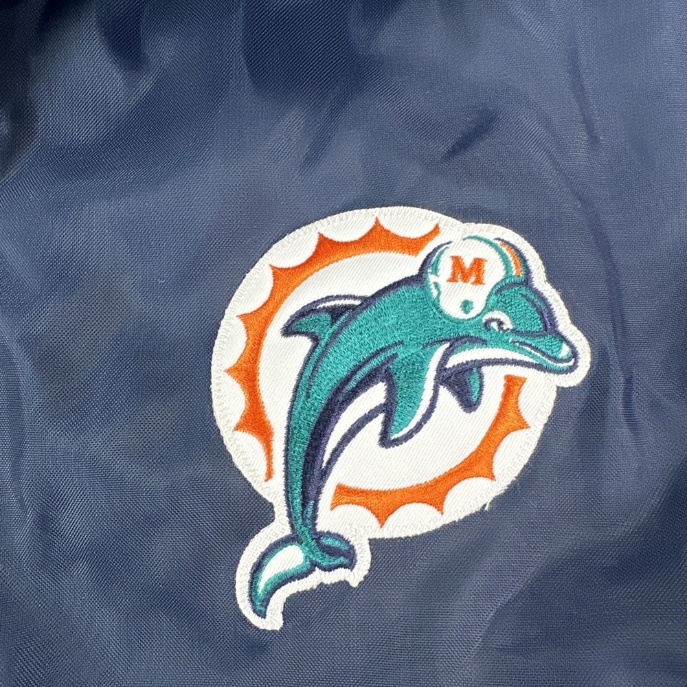 VTG NFL Players INC Miami Dolphins Ricky Williams Jacket Men XL Blue Embroidered - Picture 9 of 16